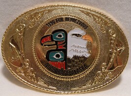 1990 Anchorage Fur Rondy Rendezvous Collector Belt Buckle/Bald Eagle-Tot... - £21.39 GBP