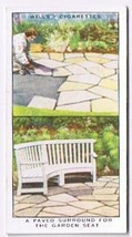 Wills Cigarette Card Garden Hints #2 Paved Surround For Garden Seat - $0.98