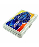 Dog Art Em4 Hip Silver Cigarette Case With Built In Lighter 4.75&quot; X 2.75... - $18.16 CAD