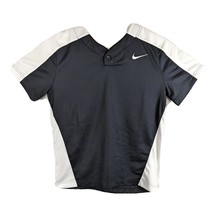Boys Baseball Practice Jersey Shirt Medium Black White  - $16.99