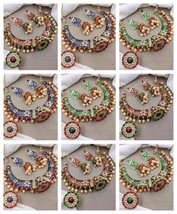 Joharibazar Hasli Kundan Gold Plated Pearl Bridal Necklace Choker Jewelry Set - £39.66 GBP