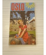 1966 OSLO NORWAY MAP SAS AIRLINE SHELL GAS STATION LOCATIONS - $16.45 CAD