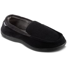 Isotoner Mens Jared Slip On Comfort Cozy Loafer Slippers, BLACK, MD 8-9 - $29.69