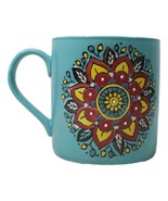 Blue Vishuddha Throat Chakra Zen Flower Of Life Mandala Circle Ceramic M... - $24.66 CAD