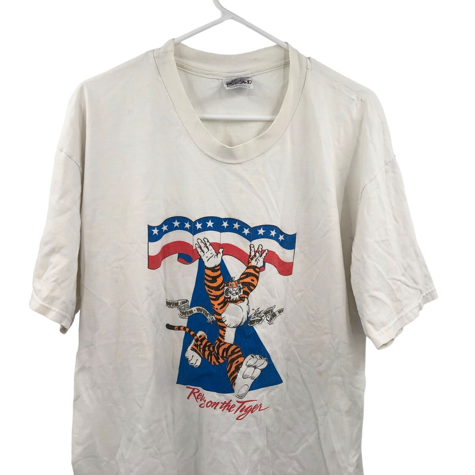 VTG Exxon Rely on the Tiger Walk America 1998 White T Shirt Size XL - £118.62 GBP