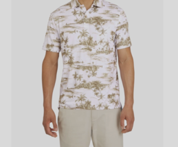 Chaps Men&#39;s Performance Polo 2XL Khaki Palm Trees Super Soft Dri Wear St... - $18.99