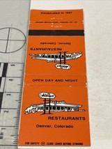 Matchbook Cover  White Spot Restaurants  Denver, CO. gmg. Unstruck  8 Lo... - $12.38