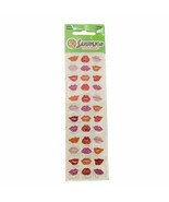 SandyLion Stickers Vintage Micro Prismatic Red Lips 1 Sheet SEALED - £9.43 GBP