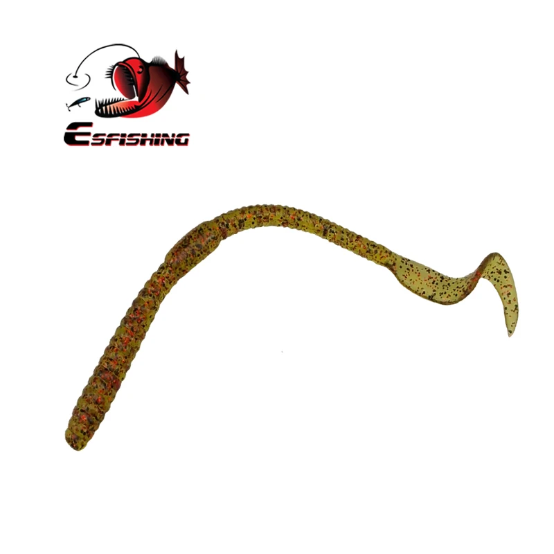 ESFISHING   Fishing Worm Lure Soft Slim worm 140mm 4g 10pcs Leurre Souple Crankb - $34.09