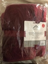 Noble House Microplush Blanket 100% Polyester Twin Bed Blanket Burgundy - £23.66 GBP