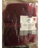 Noble House Microplush Blanket 100% Polyester Twin Bed Blanket Burgundy - $40.78 CAD