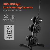 Weight Plate Rack Home Gym Barbell Storage Stand 2 inch 1000 lbs Capacity - $80.95