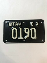 1960 Utah Highway Patrol Exempt Motorcycle License Plate # 0190 EX - £234.66 GBP