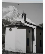 1940&#39;s Chapel At Winkelmatten Switzerland Swiss Alps Original Photo - £13.27 GBP