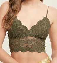 Wishlist lovely scalloped lace bralette in Olive - £25.39 GBP