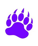 GRIZZLY BEAR PAW V1 (2-Pack, 5&quot; PURPLE) Vinyl Decal Window Sticker - $12.53 CAD