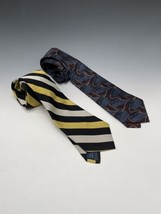 Paul Fredrick Tie Multi-Stripe &amp; Giorgio Armani Italy Tie Neckties - $11.98