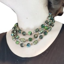 Vtg Vendome 60&#39;s 3 Strand Collar AB Crystal Rhinestone Decorative Bead Necklace  - $158.94