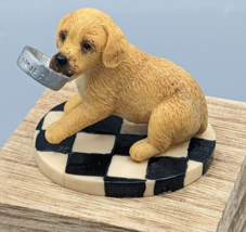 Vintage Brown Labrador Puppy Dog  &quot;Dinner Please&quot; Collectible World Studio - £9.27 GBP