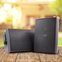 Emb Es402 400 Watts 2-Way 4Point 0&quot; Outdoor Indoor Speakers With Strong, Black. - £51.30 GBP
