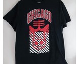 NBA Black Chicago Bulls T-Shirt Size Large 100% Cotton - $18.42