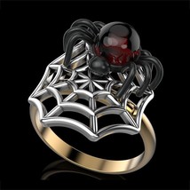 Fashion Creative Spider Web Ring Classic Vintage Women Lovely Spider Ring Jewelr - £7.28 GBP
