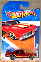 2010 Hot Wheels #168 Hot Auction 10/10 OLDS 442 Red Variant w/ChromePr5S... - $11.75