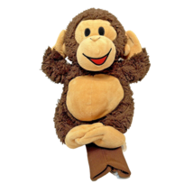 Golf Giddy Plush Brown Monkey Golf Club Cover Zip Hook and Loop Hands Ears 15&quot; - £15.29 GBP