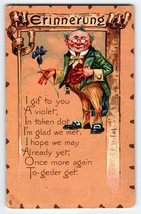 Valentines Day Postcard Tuck Series 4 Irish Man Shamrock 1910 Texture Vintage - £10.45 GBP