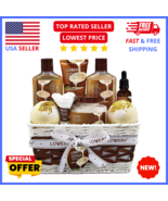 Vanilla Coconut Bath and Body Gift Basket (9 Pcs) - Home Spa Set for Wom... - $36.99