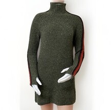 Krimson Klover Groomer Sweater Dress Womens XS Green Merino Wool Blend Mini - $63.34