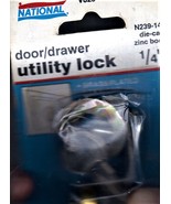 National Hardware Chrome 1/2&quot; Door Drawer Utility Lock Key new - $112.23 MXN