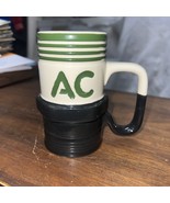 Vintage AC Delco Spark Plug Ceramic Mug 10 Oz Black And Ivory With Green... - $70.30 CAD