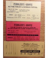 Fiddler&#39;s Grove Old Time Fiddler&#39;s Bluegrass Festival 3 Ticket Stubs 94/... - €8,52 EUR