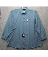 Shaquille O&#39;Neal Dress Shirt Men 19 Multi Big Fit Gingham Cooling Stretc... - $27.76