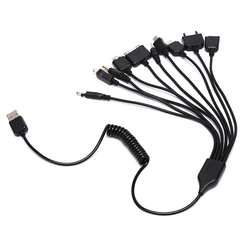 Multi Pin Cable Charger USB Adapter Cable Data Wire Cord 10 In 1 Multifunction U - £40.11 GBP