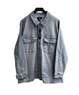 Jones &amp; Co Shacket Womens 1X Faded Denim Button Down Shirt Western Workwear - $43.95 CAD