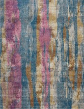 8' X 10' Pink And Blue Abstract Power Loom Area Rug - €172,41 EUR