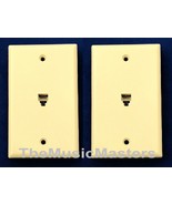 2X Ivory Modular Home Phone WALL PLATE JACK TELEPHONE Line Outlet Cover ... - $8.54