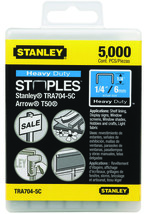 Distressed Pkg - Stanley Heavy Duty TRA704-5C Staples (5000 ct) - £7.90 GBP