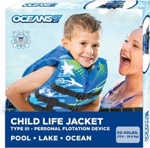 Oceans7 US Coast Guard-Approved Kids Life Jacket 30-50 lbs -Type III PFD - $42.99