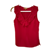 Skies Are Blue Hot Pink Ruffle Blouse.  Perfect For Spring/Summer - $19.79
