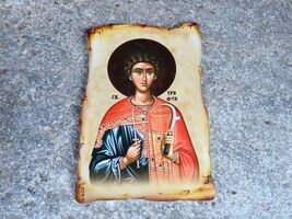 Orthodox Christian Icon of Saint Tryphon, Tryphon of Campsada, Christian... - $13.00
