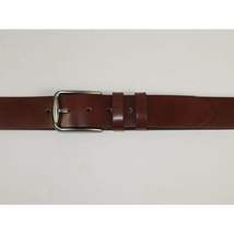 Men's Belt By PICCODER Turkey Genuine Leather Solid 3000 Brown image 4