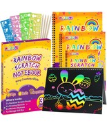 Gifts for 3 12 Year Old Girls Boys 3 Pack Rainbow Scratch Off Notebooks ... - £19.50 GBP