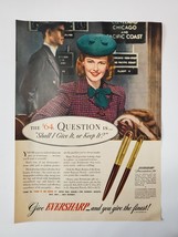 1944 Eversharp Vintage WW2 Print Ad Shall I Give It Or Keep It - £10.18 GBP