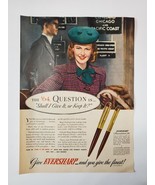 1944 Eversharp Vintage WW2 Print Ad Shall I Give It Or Keep It - £10.26 GBP