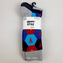 Hppy Style By Happy Socks Mens Lobster Theme Crew 3-pack Cotton Sz 8-12 ... - $18.71