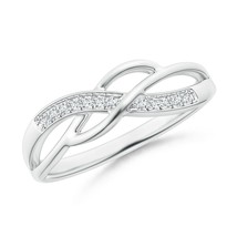 ANGARA 0.07 Ct Lab-Grown Round Diamond Multi-Row Crossover Band in 14K Gold - $360.05