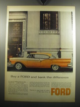 1957 Ford Fairlane 500 Town Victoria Ad - Buy a Ford and bank the difference - £14.73 GBP